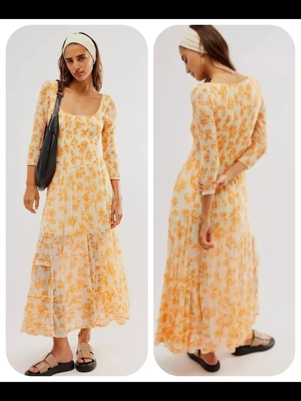 free people its fate midi dress Free People | Dresses | Free People Its Fate Floral Midi Dress In Custard Combo Size Xl New Boho